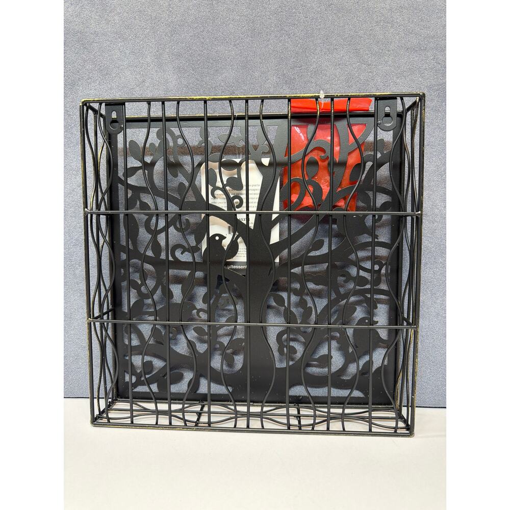 Metal Oak & Olive Cork Caddy NWT Tree of Life Design 12” x 12” Square - Picture 4 of 8